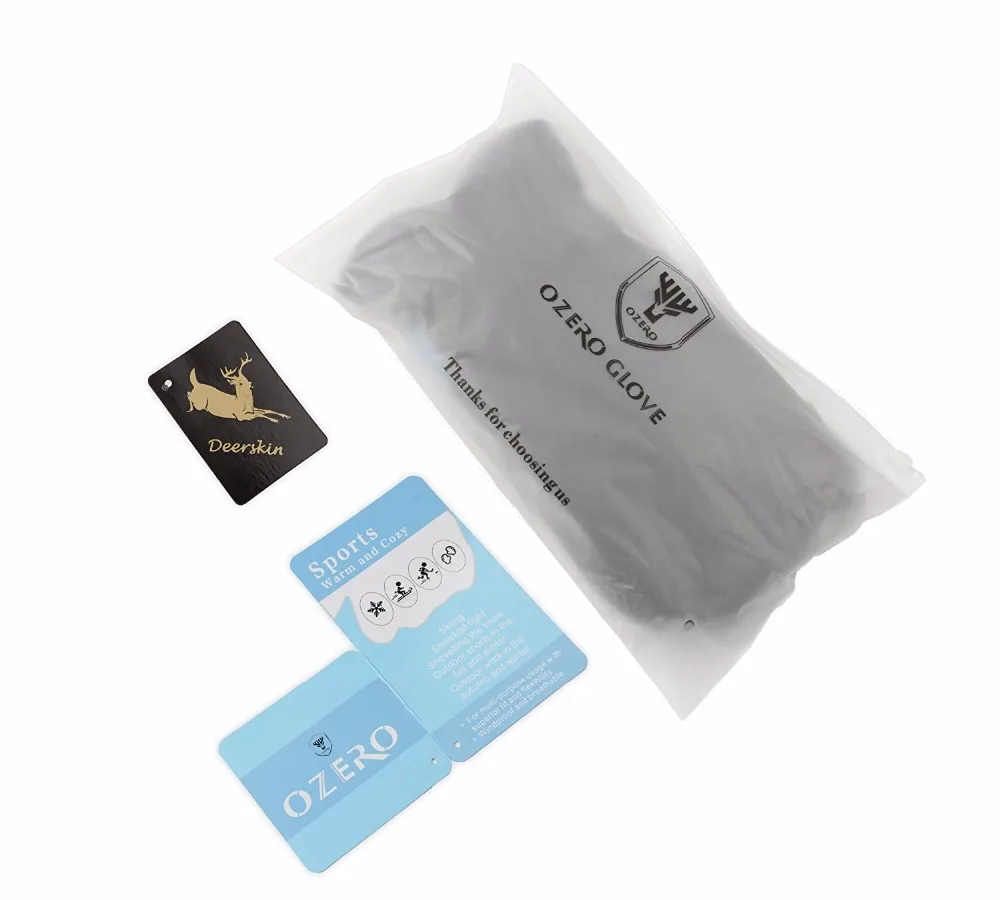 Перчатки Ozero из натуральной оленьей кожи для лыж спортивные теплые ветрозащитные