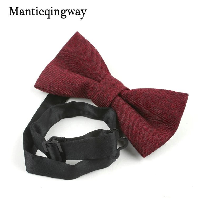 Mantieqingway цвет красного вина Для мужчин формальные Бизнес костюмы с бантом для