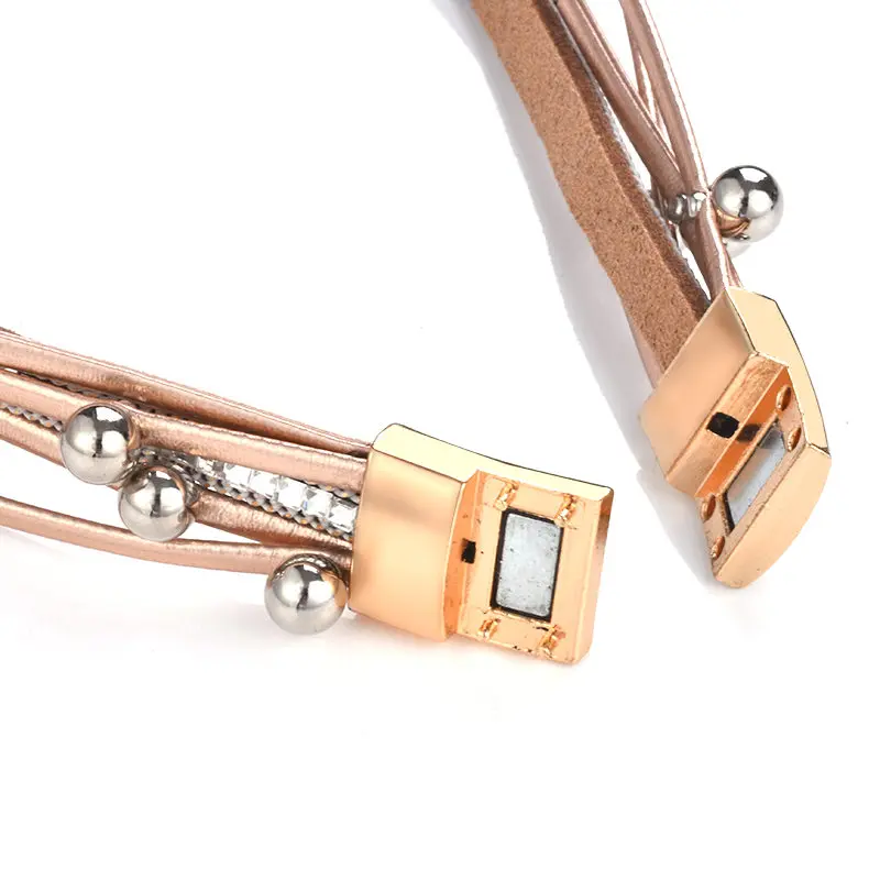 Design Fashion Bead Multiple Layers Charm Bracelet For Women Men Leather Bracelets &amp Bangle New Femme Party Drop shipping | Украшения и