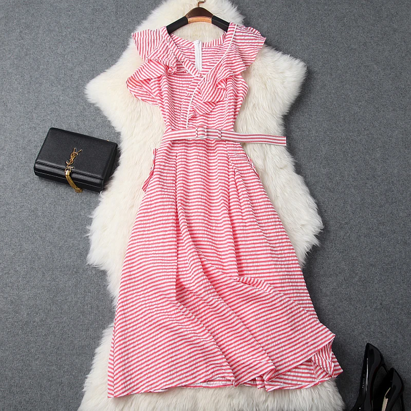 ZIPIPIYF Винтаж Ретро женское платье без рукавов из хлопка в горошек печати Лето 2017 г.