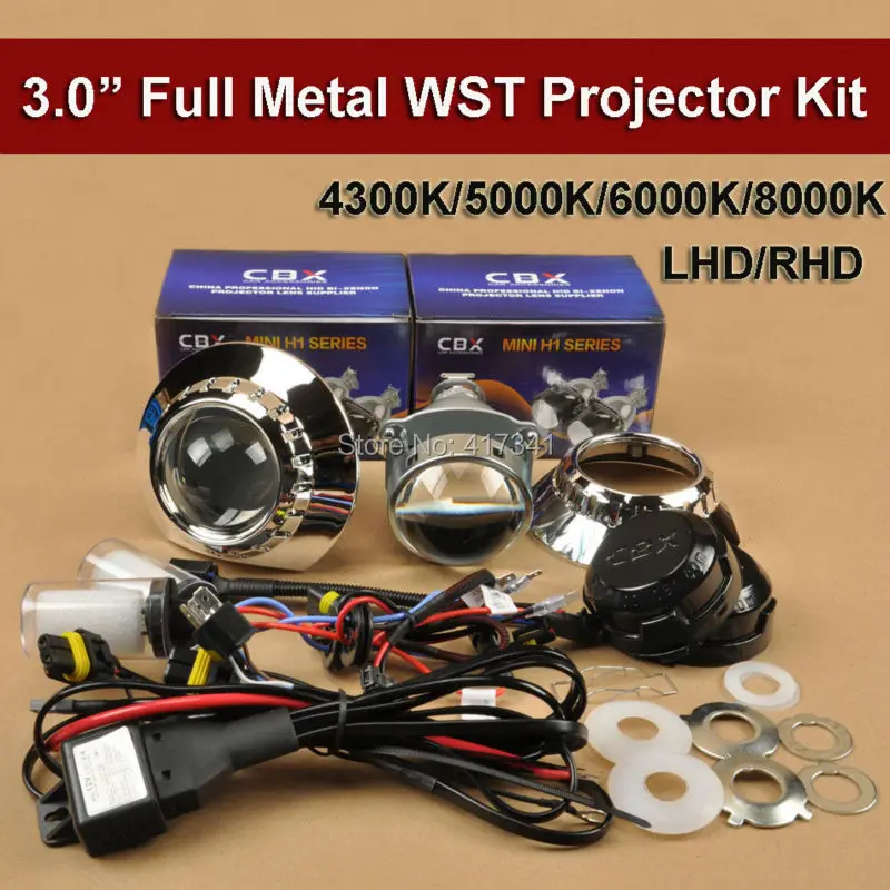 3 дюймовые металлические HID линзы проектора bi xenon Kit ZKW маска LHD/RHD 35 Вт 12 В H1