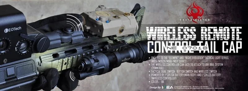 Ночь Эволюция Airsoft тактический винтовка оружие фонарик беспроводной Дистанционное управление хвост пистолет свет интимные аксессуары NE07018