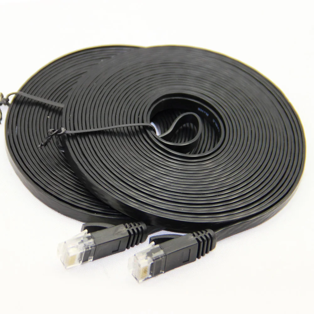 Плоский CAT 6 RJ45 сетевой Ethernet Соединительный кабель для модемного маршрутизатора