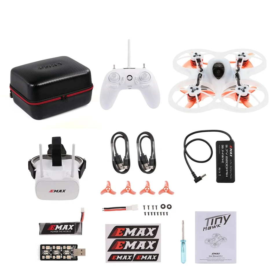 EMAX Tinyhawk RTF 75 мм Мини Бесщеточный Дрон 600TVL камера RC вертолет Бесплатная FPV очки