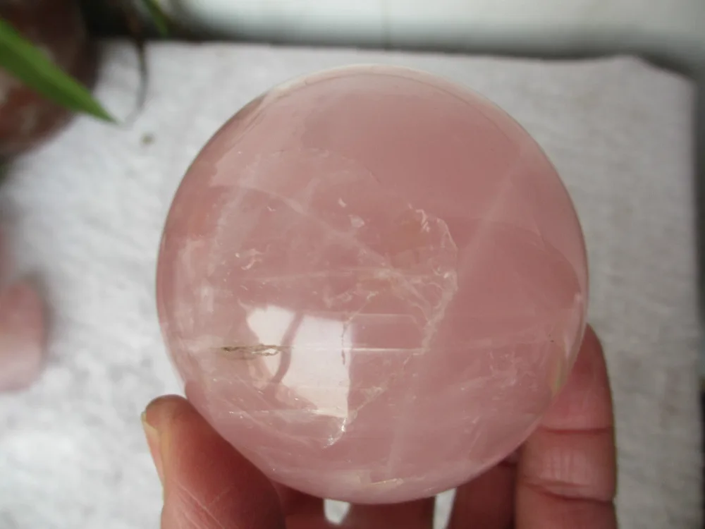 04900 ПРИРОДНЫЙ ДОВОЛЬНО РОЗОВЫЙ КВАРЦ ХРУСТАЛЬНЫЙ ШАР МЯЧ!! | Дом и сад