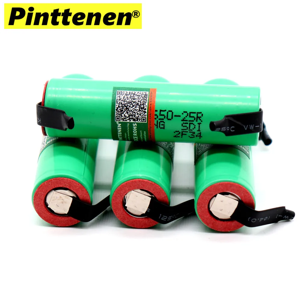 10 шт. PINTTENEN Оригинал 18650 2500 мАч батарея INR1865025R 3 6 V разряда 20A выделенная питания для
