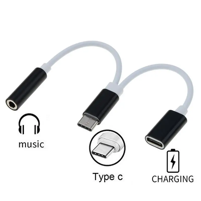 BRSUANG 2 в 1 USB Type C до 3 5 мм разъем для наушников AUX аудио кабель зарядное устройство