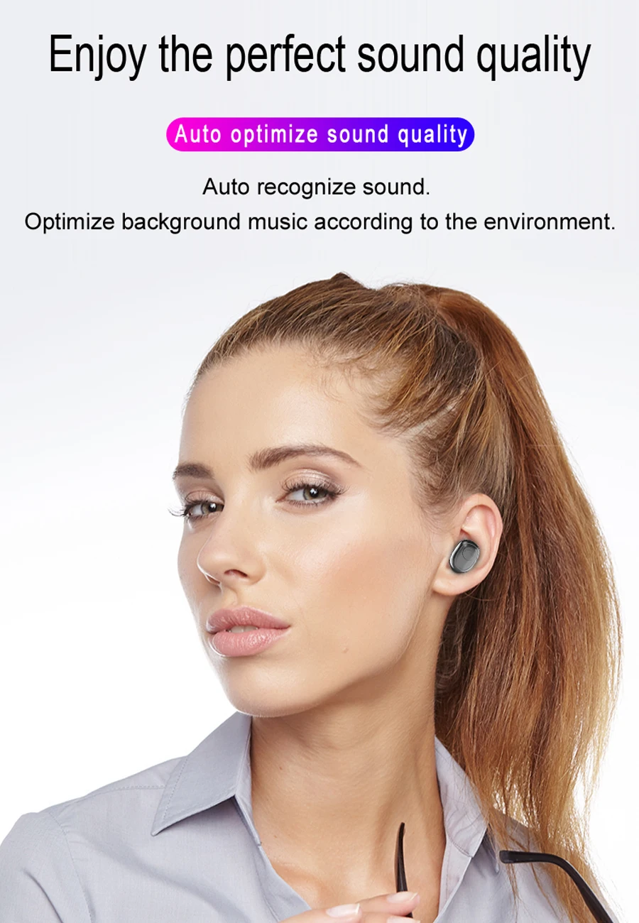 5,0 Bluetooth наушники TWS настоящие беспроводные наушники спортивные громкой связи Наушники стерео Беспроводная bluetooth-гарнитура с микрофоном для телефона
