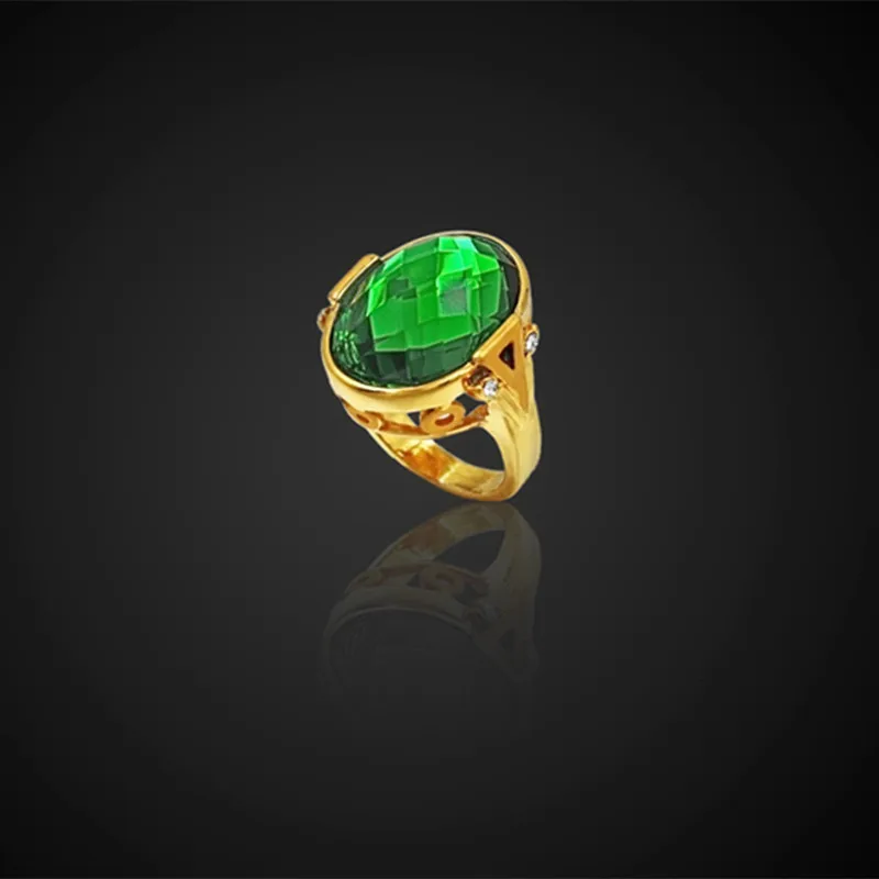 Кольцо на палец золотого цвета с австрийским кристаллом модные антикварные