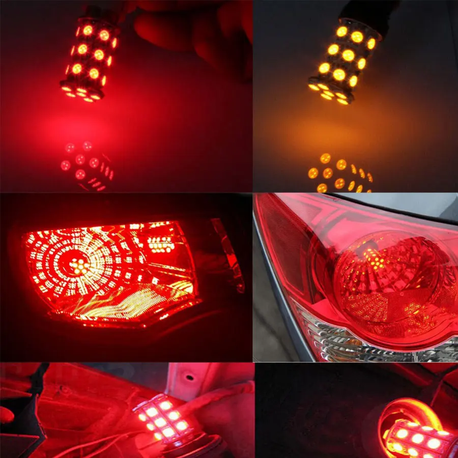2 шт./лот W21/5 Вт 7443 7440 T20 27SMD 5050 супер яркий светодиодный лампы авто лампы, источник Включите Singal задний стоп-сигнал использования парковочной единый светильник