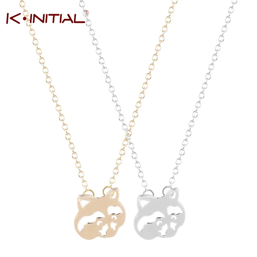 Ожерелье Kinitial с подвеской в виде енота ожерелья форме животного панды для женщин