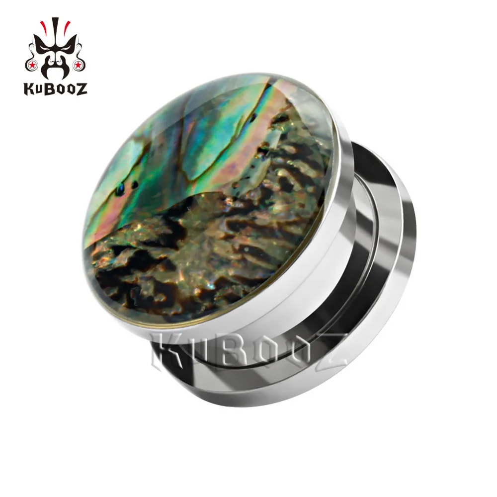 Туннели с заглушками для ушей KUBOOZ ракушки из нержавеющей стали измерители плодов