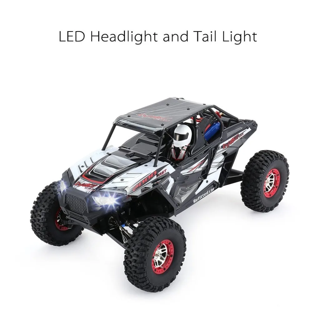 Wltoys 10428-B2 1/10 2,4G 4WD Электрический скалолазание гусеничный RC автомобиль пустынный грузовик внедорожный багги автомобиль с светодиодный светильник RTR
