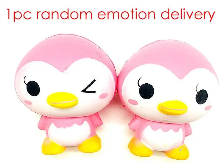 pink penguin Kawaii 14 см/16 см Jumbo мягкое арбузное супер медленное нарастающее при сжатии мягкое растягивающееся Ароматизированная пища хлеб торт фрукты Забавная детская игрушка подарок - Цвет: pink penguin