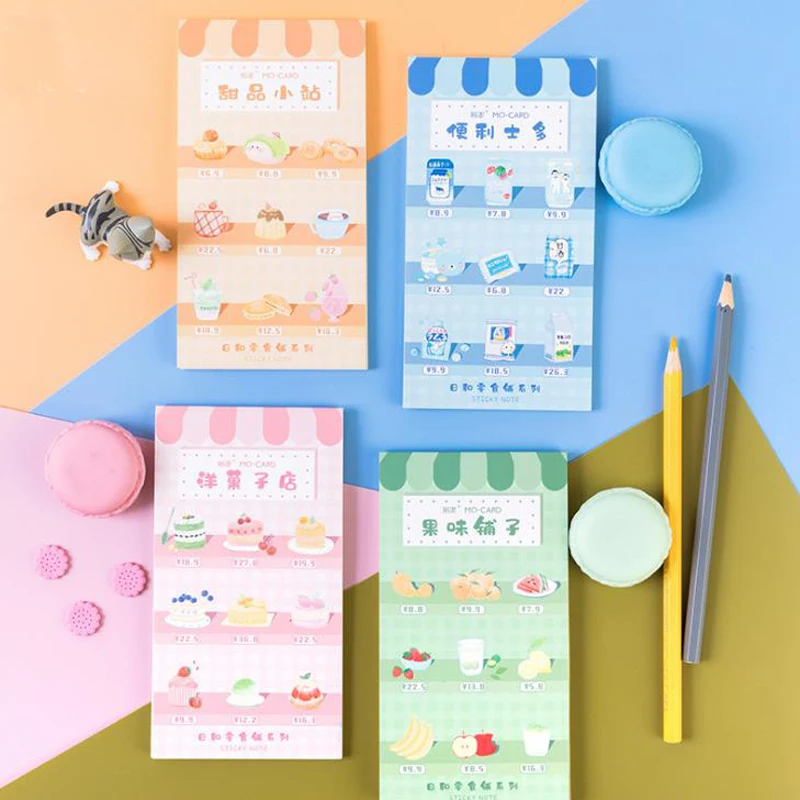 1 шт. Kawaii Японские закуски десерт Еда Серии бумажные блокноты для записей планировщик Стикеры для записей блокноты прикольный канцелярский стикер