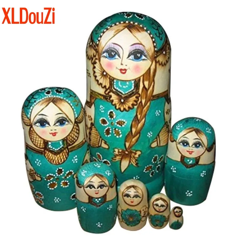 7 слоев/набор деревянные русские куклы новинка для детей Матрешка набор кукол
