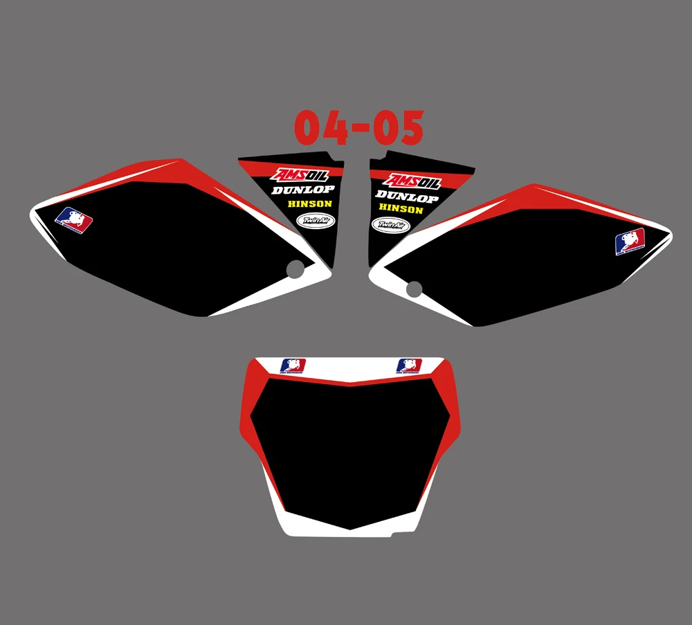 Наборы наклеек графики и фона H2CNC для Honda CRF250 CRF250R 2004 2005 CRF 250 250R 04 05 | Автомобили