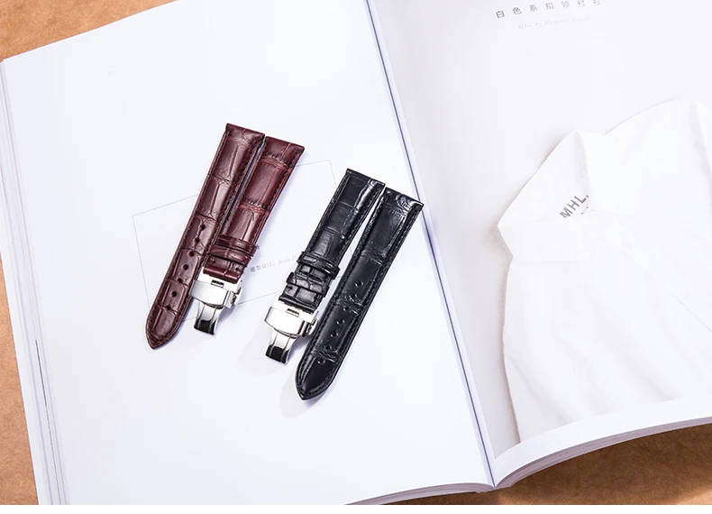 Двусторонний крокодиловый кожаный ремешок для мужчин и женщин Longines известный Vacheron Constantin синий шар