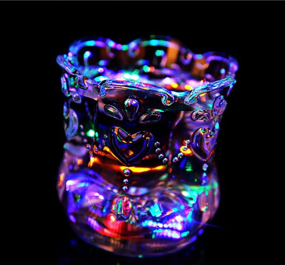 Креативный светодиодный Индуктивная светящаяся чашка с лотосом для бара дома