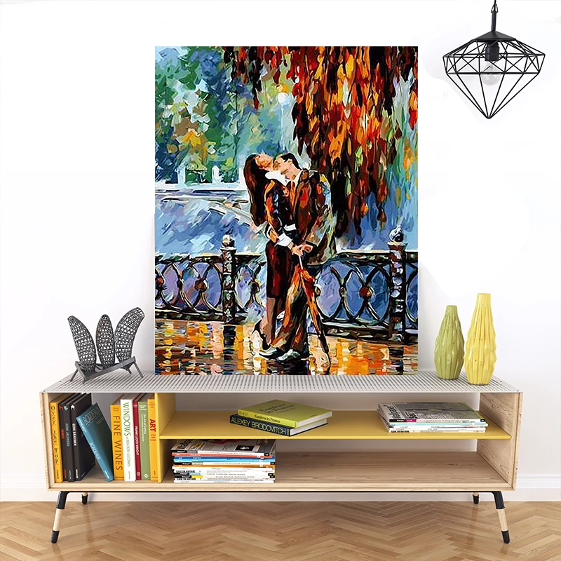 Красочная цветная иллюстрация масляная живопись DIY Цифровая художественная