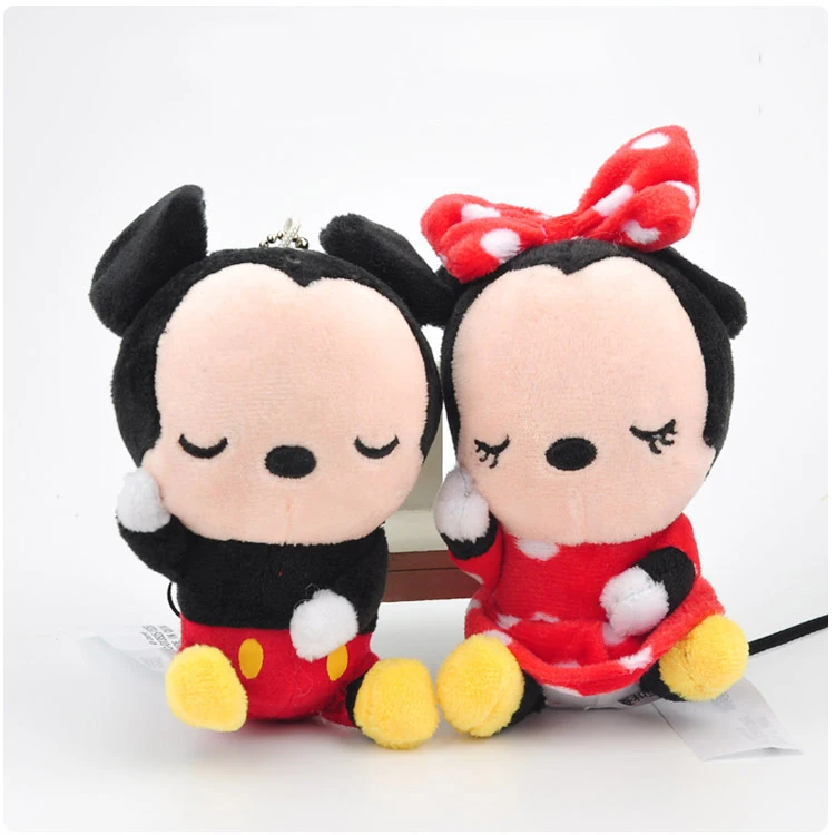 Disney(12 см); Микки и Минни Маус Мышь плюшевые игрушки куклы Винни пухом сумка Squirrel's орнамент брелок чип и Дейл подвесные игрушки для детей
