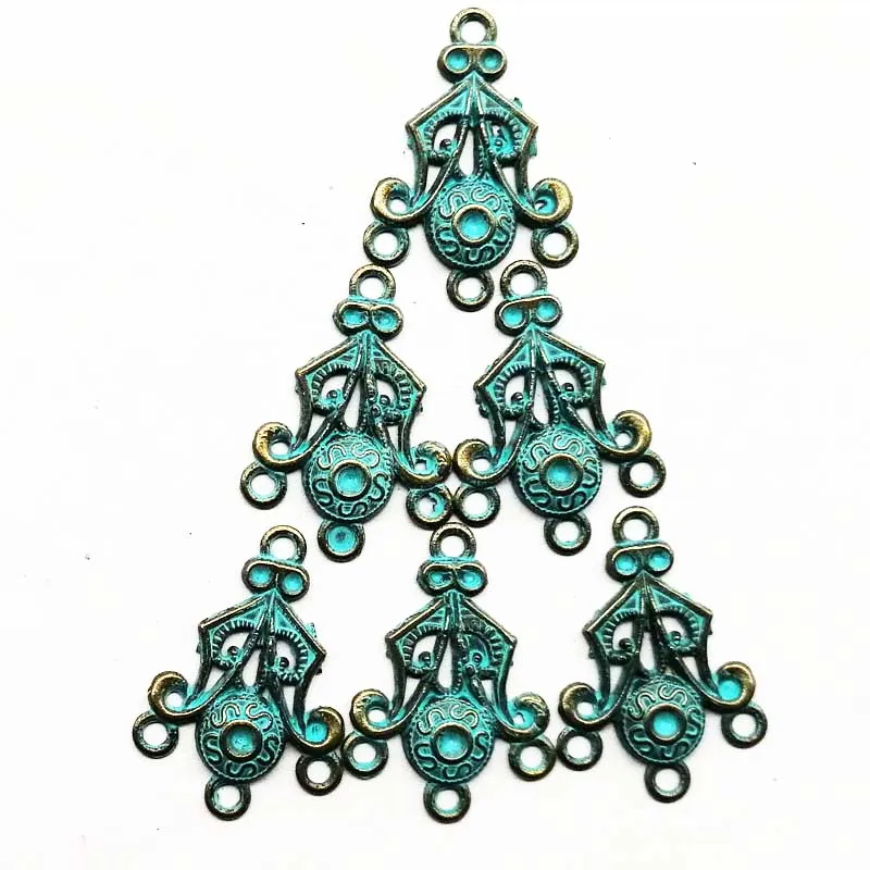 Top Quality New 10Pcs 28x20x2mm Brass Bronze Carved Flower Pendant Bead Trendy Jewelry Women Accessoriessories C20190324001 | Украшения и
