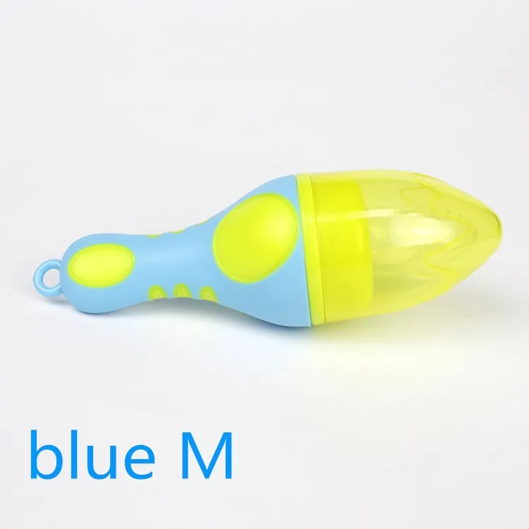 blue M Еда Nibbler для соски-пустышки ниблера соски-пустышки для ребенка для фруктов и овощей, кормушка для соски для кормления безопасный соски-пустышки - Цвет: blue M