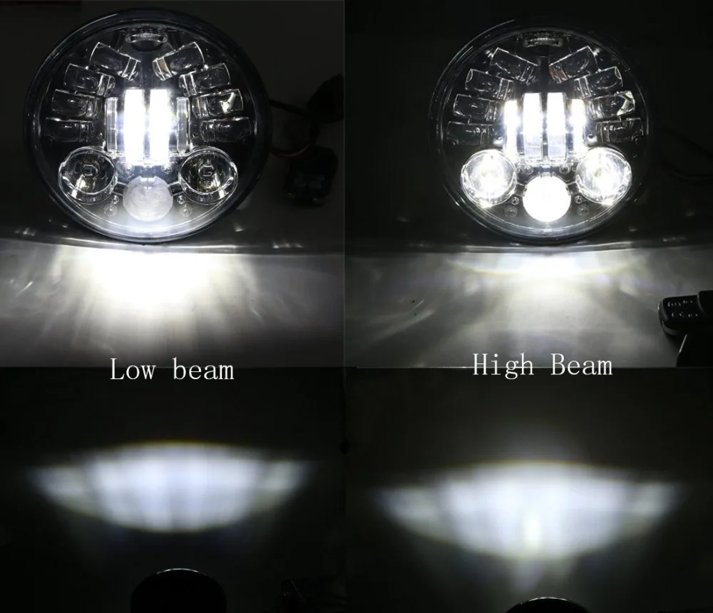 Мотоцикл мигалкой 5 3/4 &quotпроекции Daymaker 75&quot RGB светодиодный фара мигает DRL для Harley