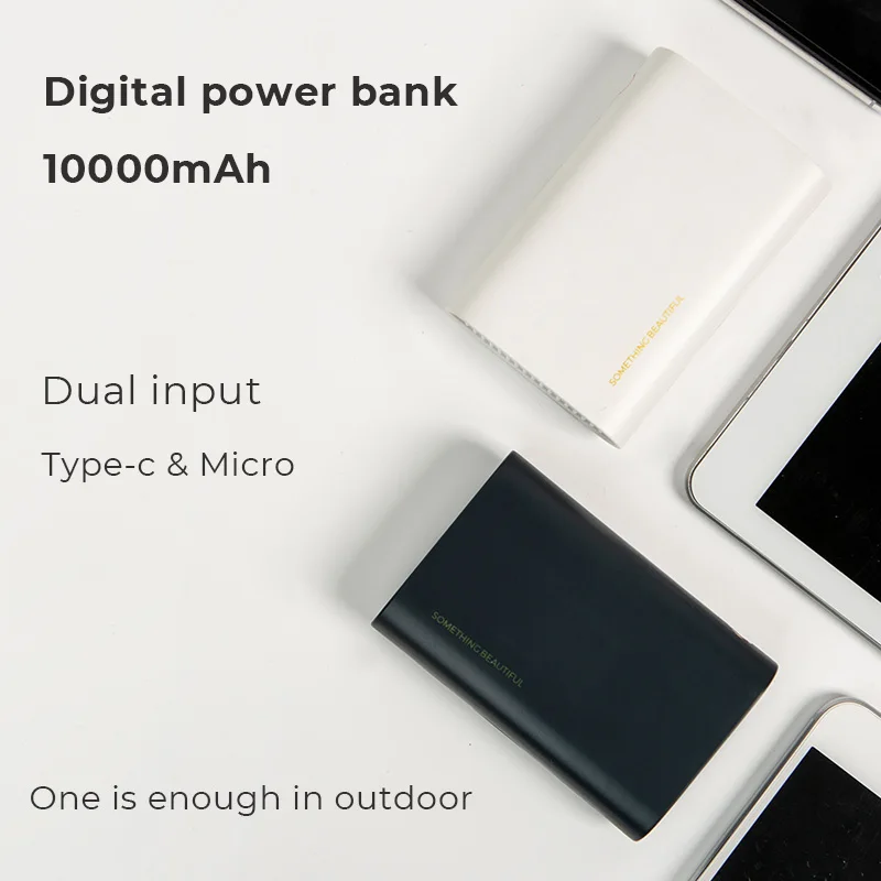 Maoxin micro type c мини powerbank 10000 мАч милый портативный powerbank цифровой дисплей power bank для samsung Аксессуары для телефонов