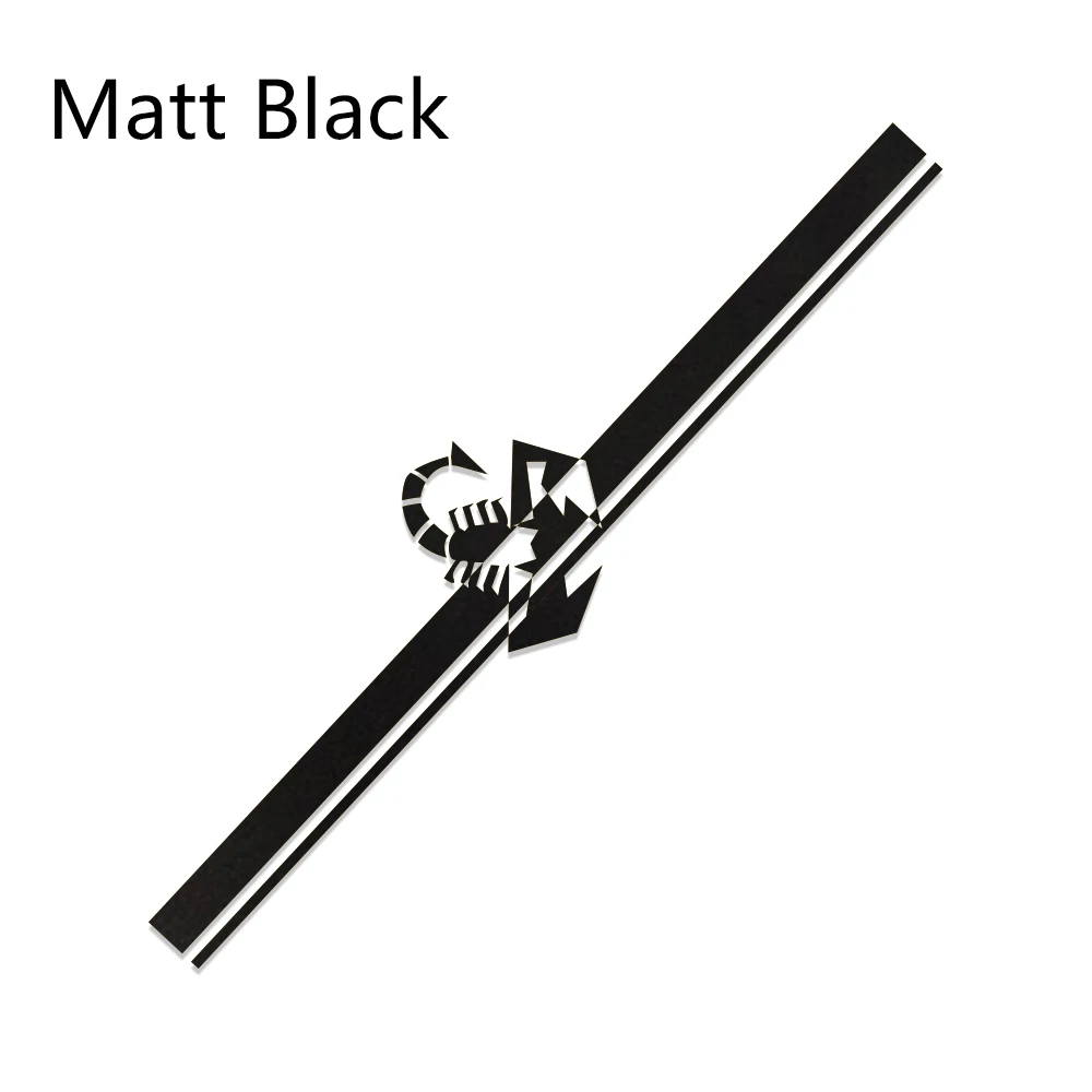 Matt Black Забавные стильные длинные полосатые наклейки для автомобиля, виниловая пленка для капота, наклейки для гоночных спортивных автомобилей, DIY наклейки, аксессуары для тюнинга автомобиля - Название цвета: Matt Black