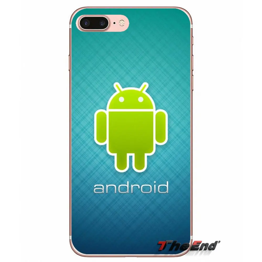 Для iPhone X 4 4S 5 5S 5C SE 6 6S 7 8 Plus Samsung Galaxy J1 J3 J5 J7 A3 A5 2016 2017 зеленый андроид робот логотип