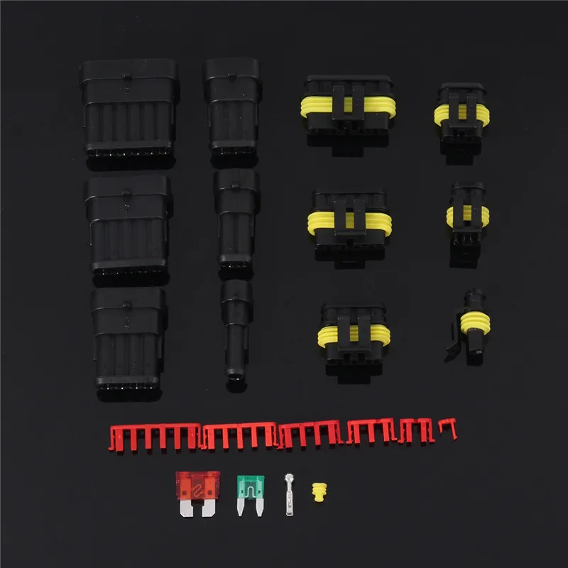 1 компл. AMP Kit 1/2/3/4/5/6 Pin Female Male водонепроницаемый автомобильный электрический