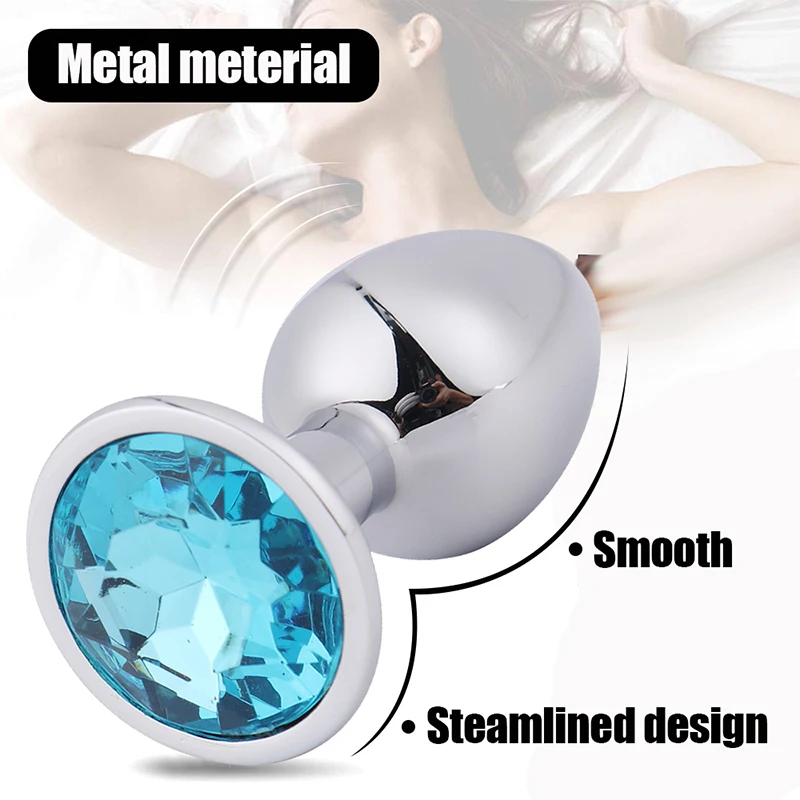 Metal Crystal Anal Plug Stainless Steel Booty Beads Jewelled Butt Sex Toys Products for Men Couples Smooth Touch | Красота и здоровье