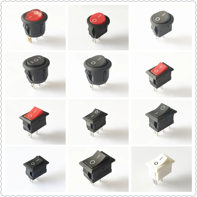 SPST KCD1 2PIN 3PIN вкл/выкл круглая/квадратная лодка кулисный переключатель DC AC 6A/250V Автомобильная приборная панель пластиковый переключатель дропшиппинг