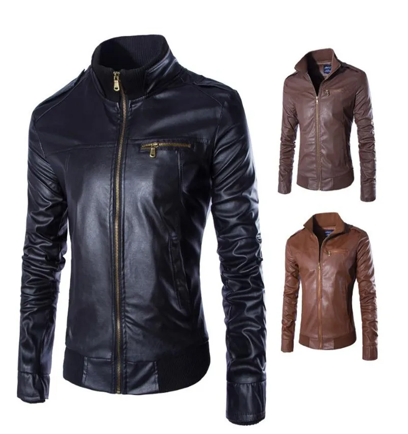 Мужская куртка на молнии с воротником модные красивые мужские Куртки из