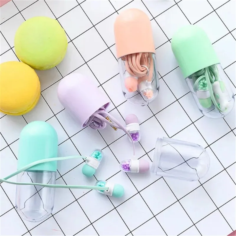 Новинка 2017 года Pill милые наушники-вкладыши Карамельный цвет девушка наушники