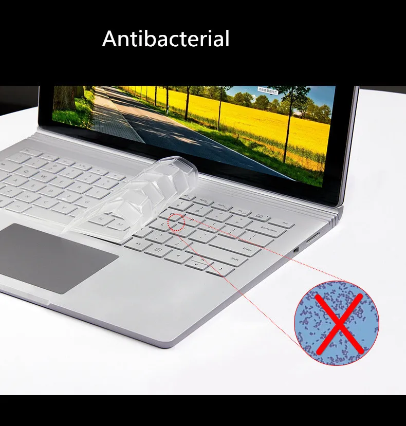 Моющийся чехол для клавиатуры ноутбука 2 шт. Microsoft Surface Book 13 5 дюйма Силиконовый