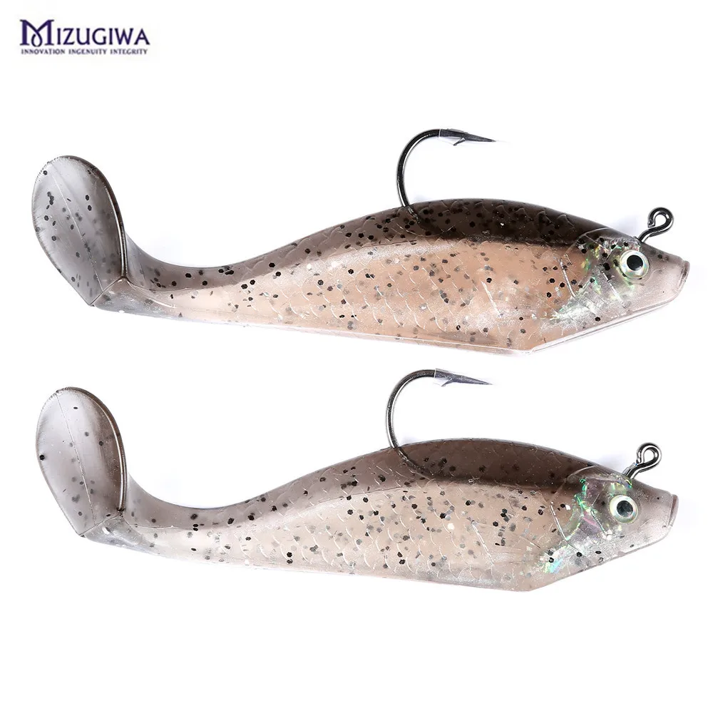 16 шт. Mizugiwa Shad Мягкая приманка " приманка для рыбной ловли Shad ручная силиконовая приманка для бас гольян плавающая приманка пластиковая приманка Щука кривошипная Pasca Peche