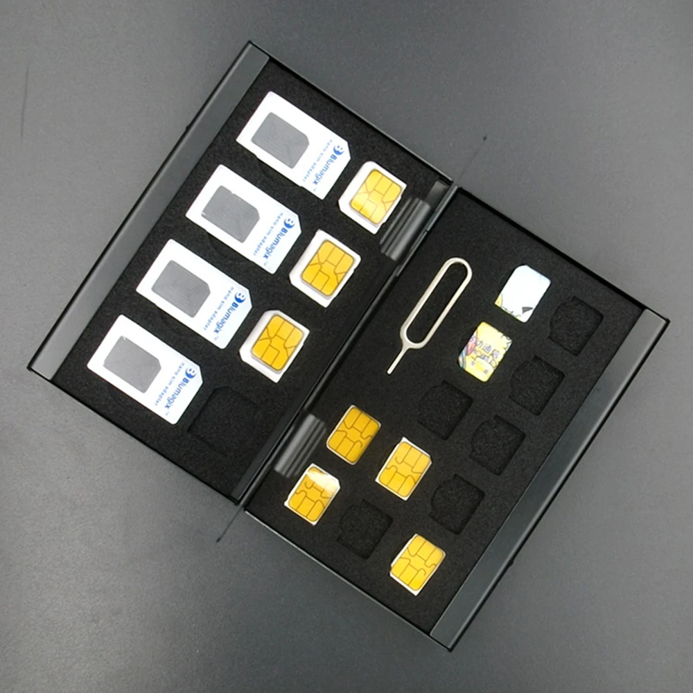 Портативная SIM карта Micro Pin Nano коробка для хранения карт памяти Чехол защитный