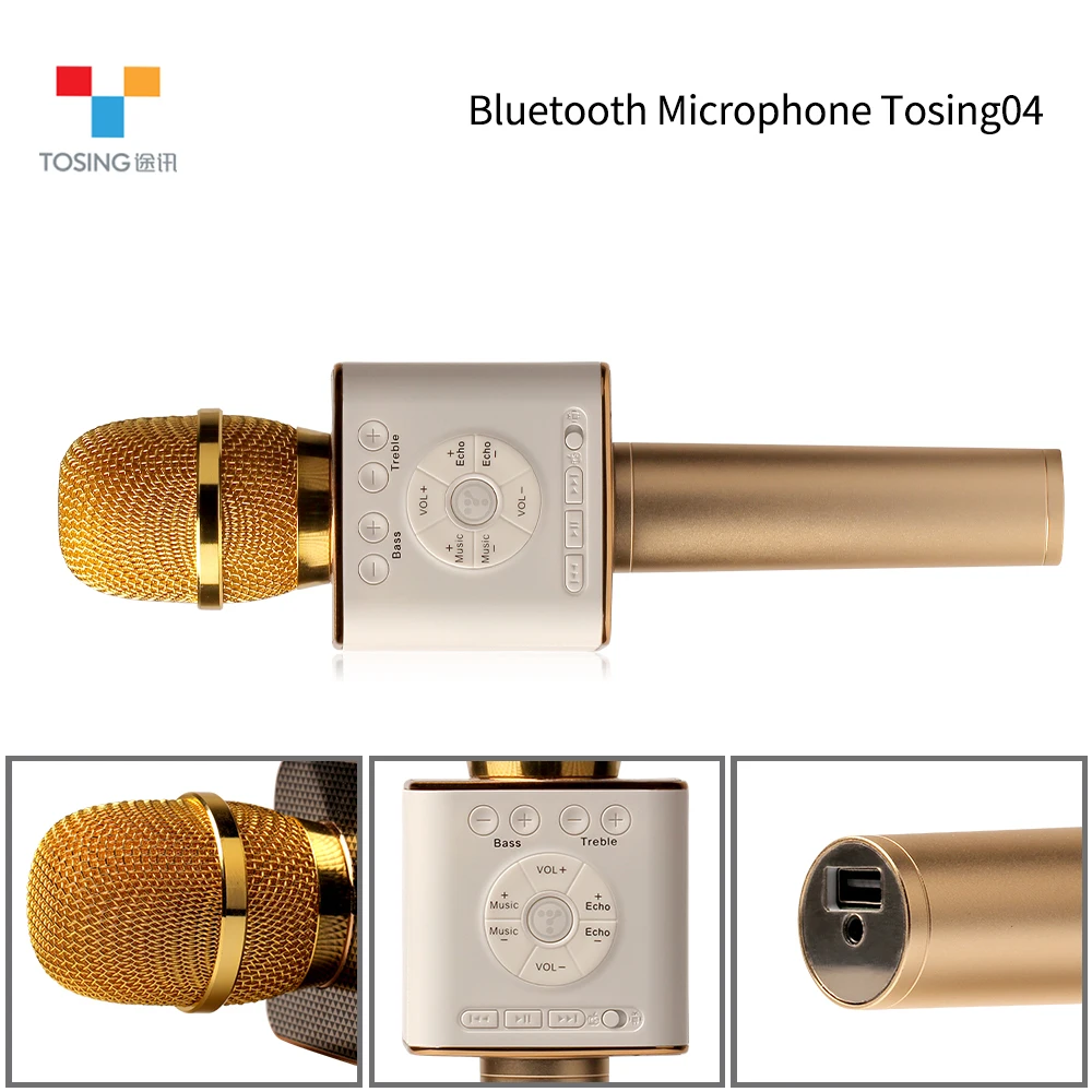 Оригинальный бренд Tosing Q9 04 беспроводной микрофон для караоке с поддержкой Bluetooth