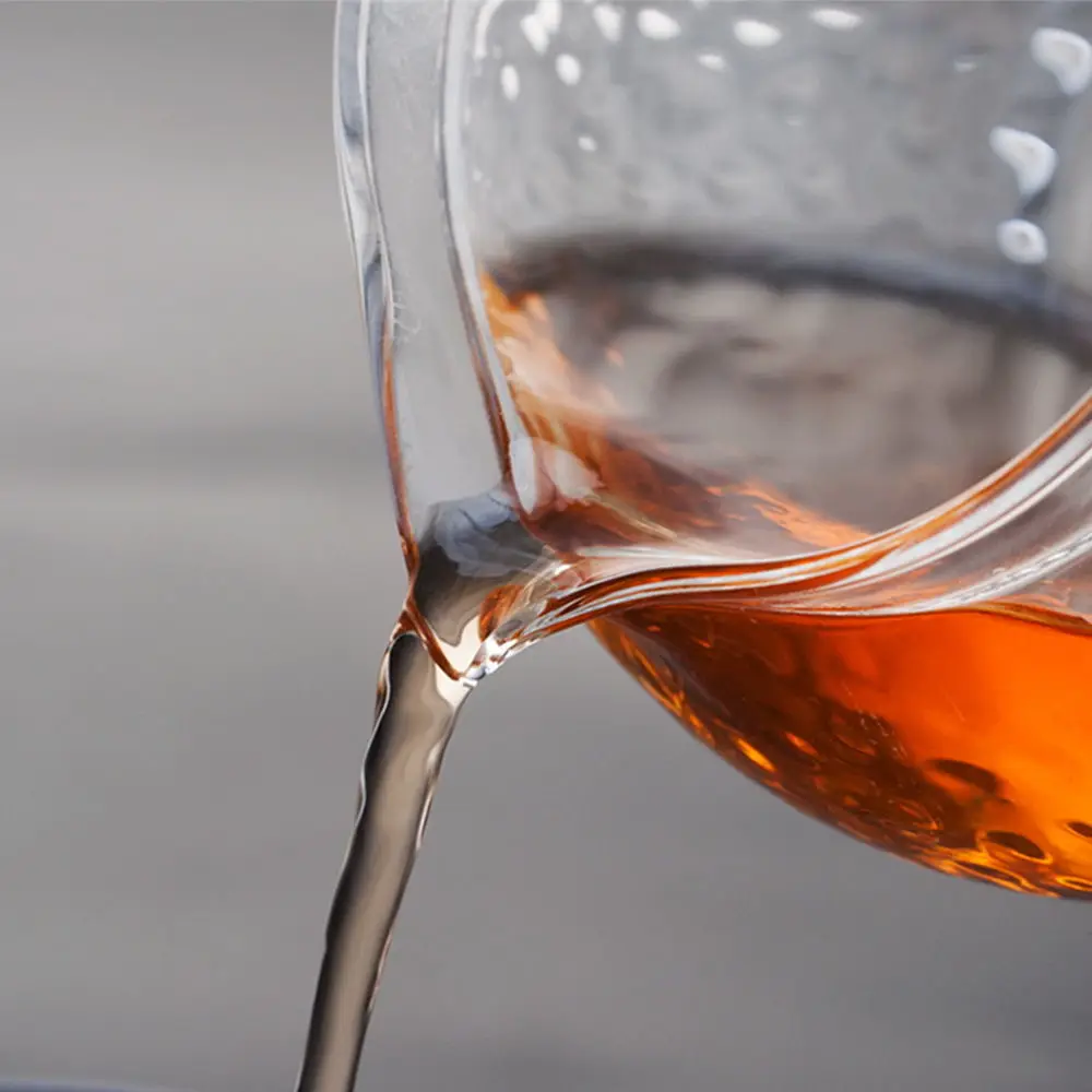 Стеклянный кувшин из палисандра с боковой ручкой для чая ча Хай гунфу 220 мл|fair cup|cha