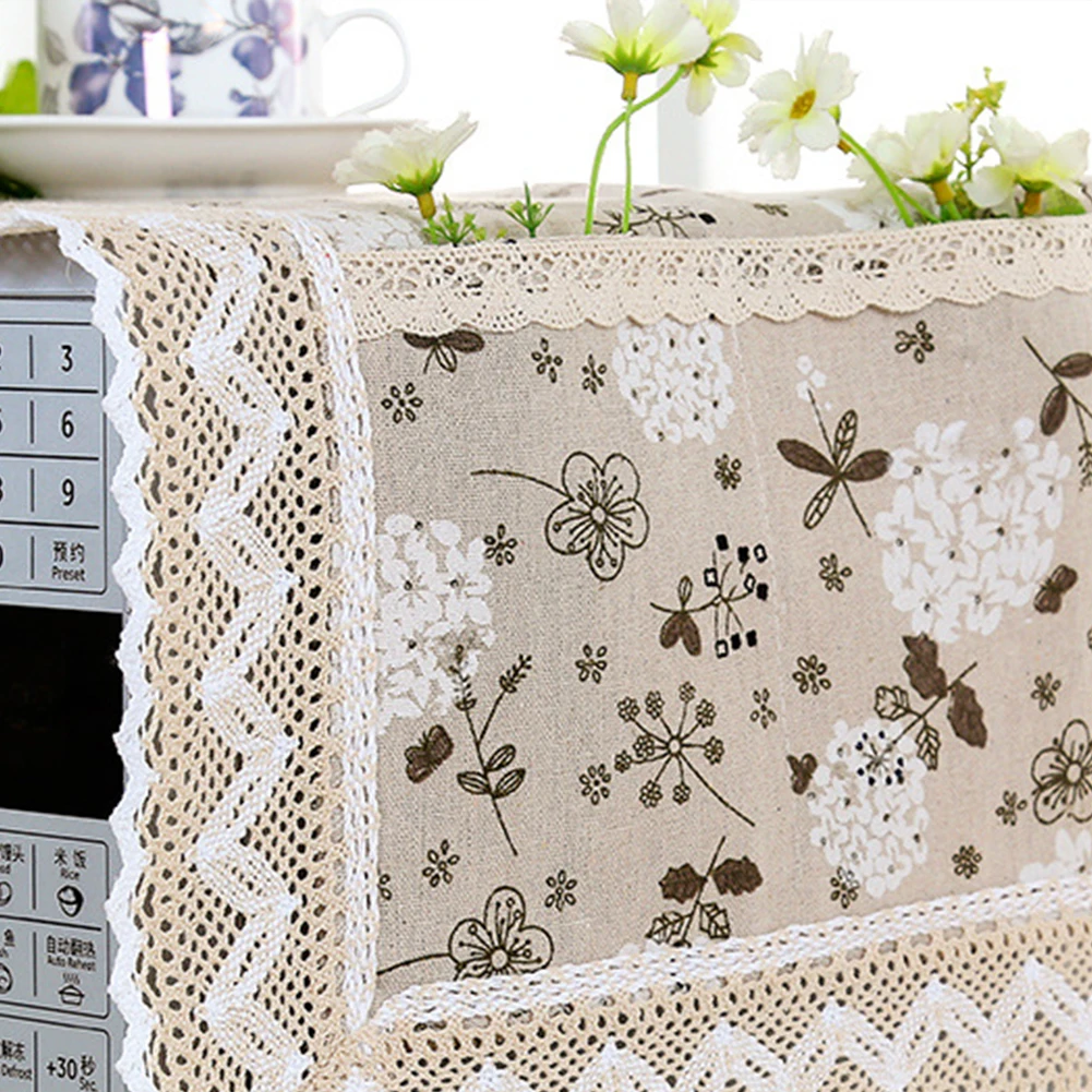 Cotton Practical Protective Cover Oven Microwave Print Home Decor With Storage Bag Dust Simple | Дом и сад