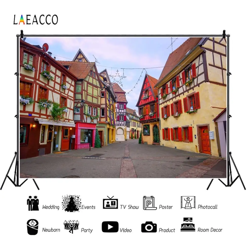 Laeacco фоны для фотосъемки дома улицы театра шоу на сцене US West Cowboy фотофоны