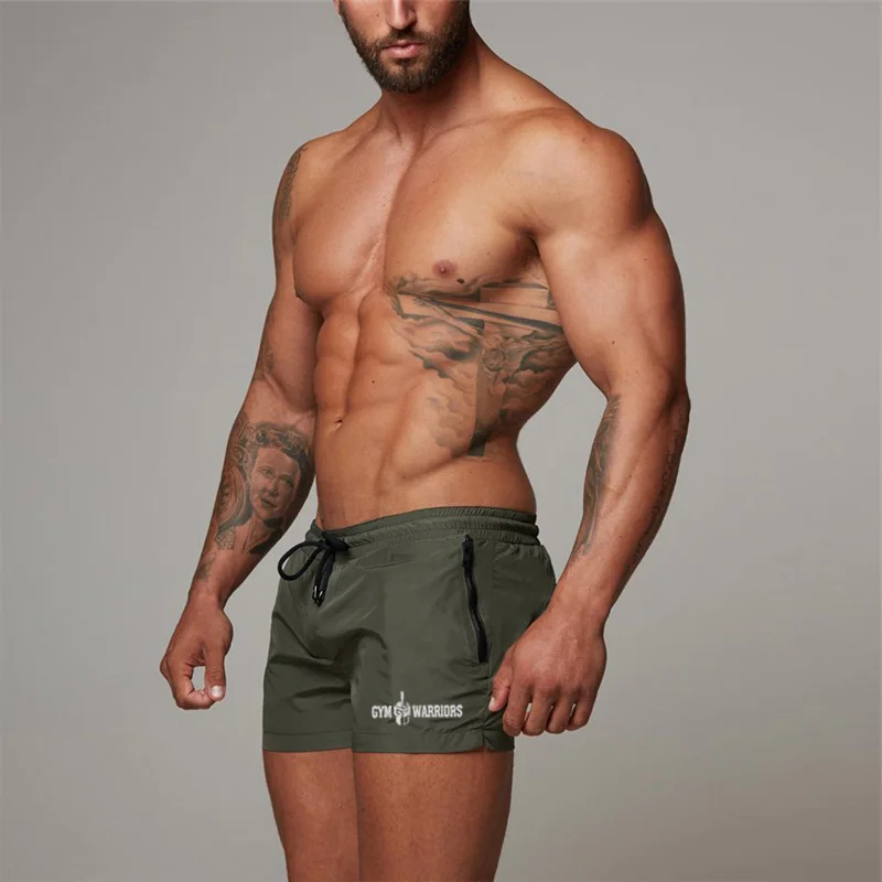 Новые мужские шорты для бодибилдинга и фитнеса мужские летние шорты для спортзала тренировки дышащие быстросохнущие спортивные штаны для бега пляжные шорты
