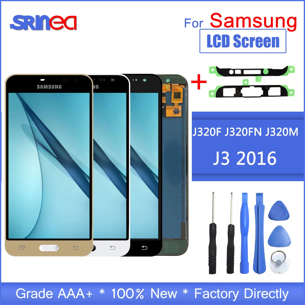 Замена ЖК дисплея для samsung Galaxy J3 2016 J320 J320F J320H дисплей кодирующий преобразователь