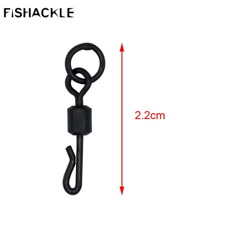 Fishackle 50 шт./лот Карп Рыбная ловля быстрая смена поворачивается с плотным кольцом