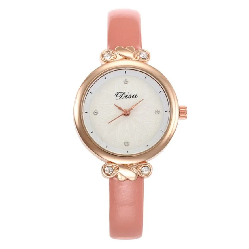 

TZ#502 Woman Fashion Leather Band Analog Quartz Round Wrist Watch Watches