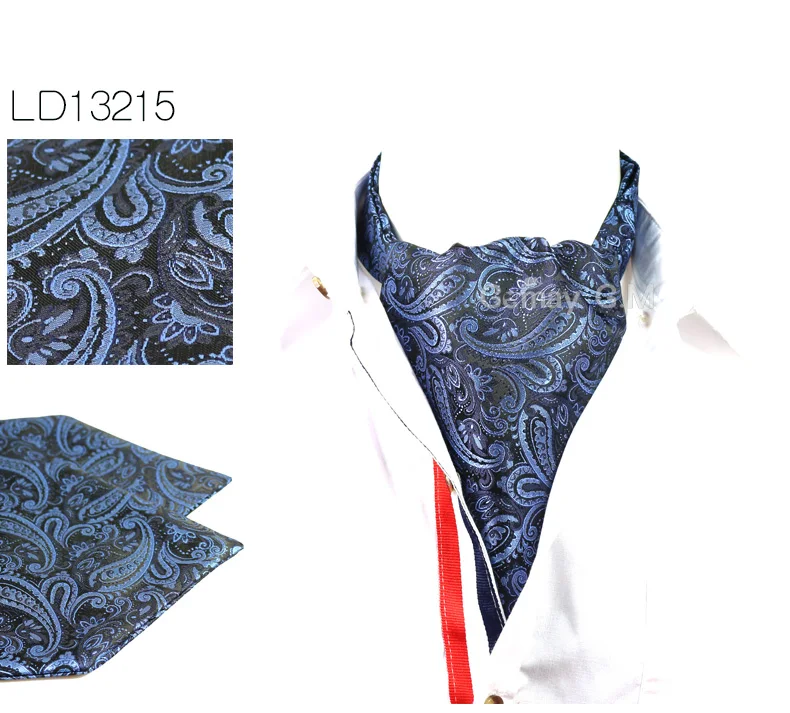 Men Vintage Polka Dot Wedding Formal Cravat Ascot Scrunch Self British style Gentleman Polyester Silk Neck Tie Luxury