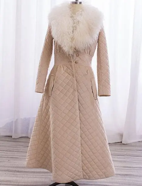 Ropa mujer invierno 2021 европейский стиль элегантный тонкий настоящий большой Монголия