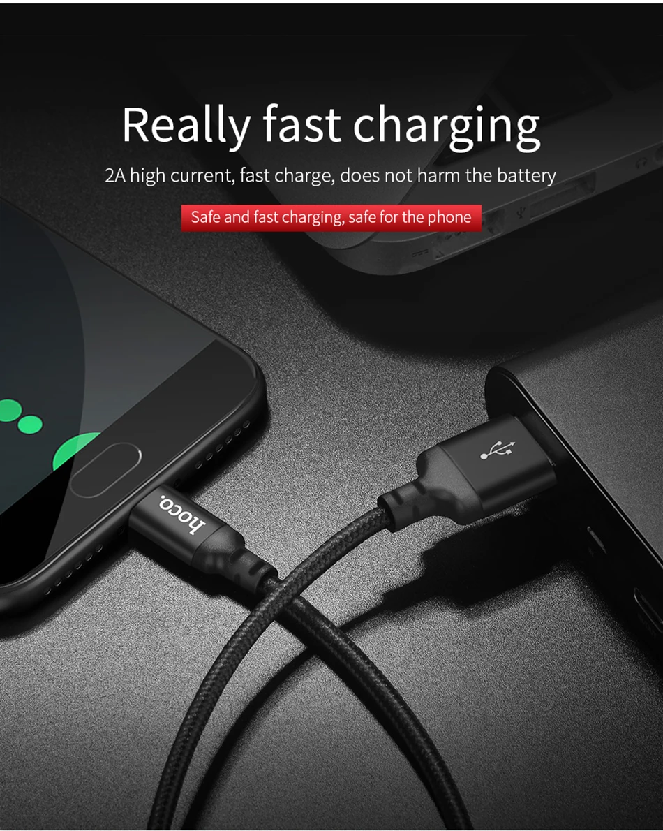 HOCO usb type C кабель 2A USB C кабель для быстрой зарядки кабель для передачи данных type-C USB зарядный кабель для Galaxy S8 Plus Xiaomi 6 Mi5